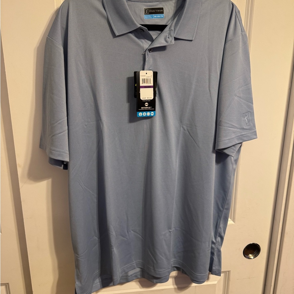 Blue PGA Men's‎ Golf Polo Size Xxl New With Tags